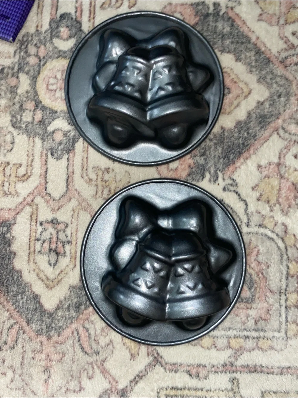 Lot of 6 Vintage Kaiser Christmas Collection Mini Baking Pans Snowman Tree Bells